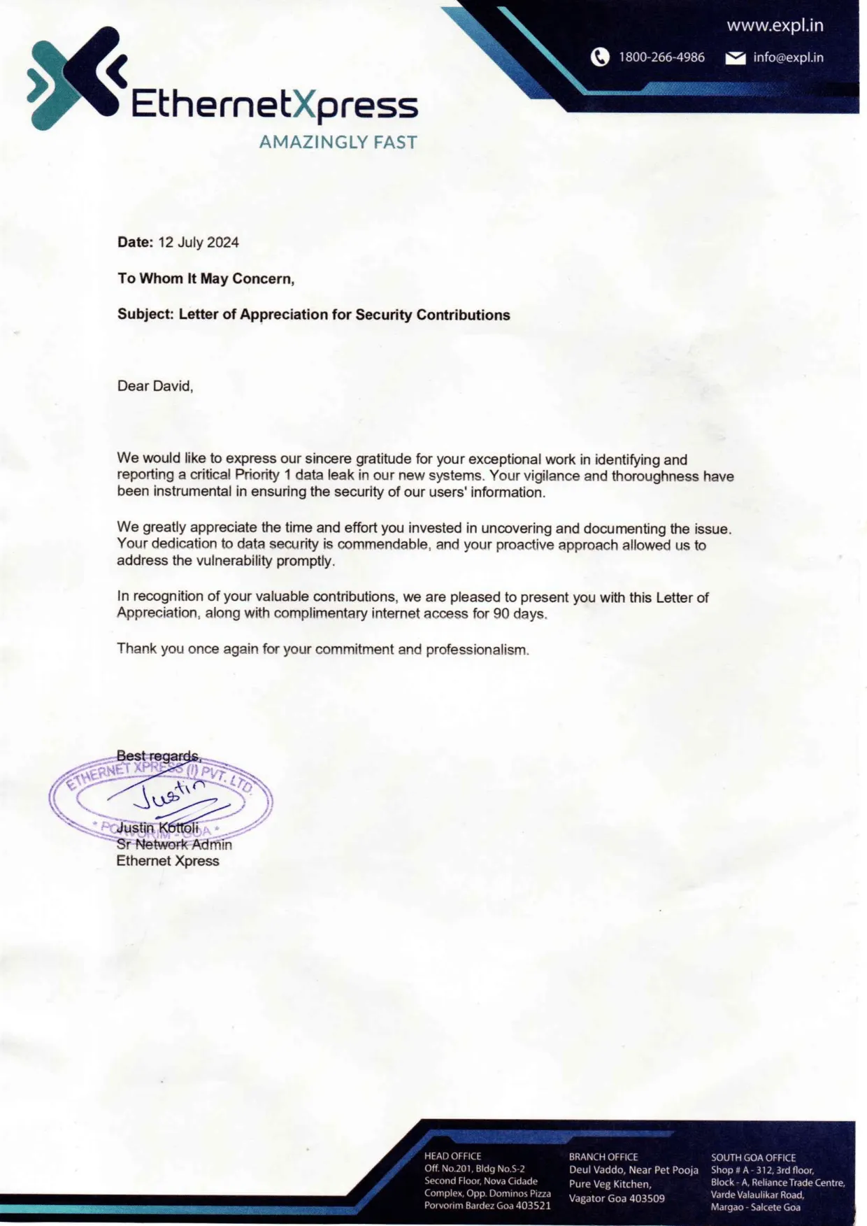 certificate