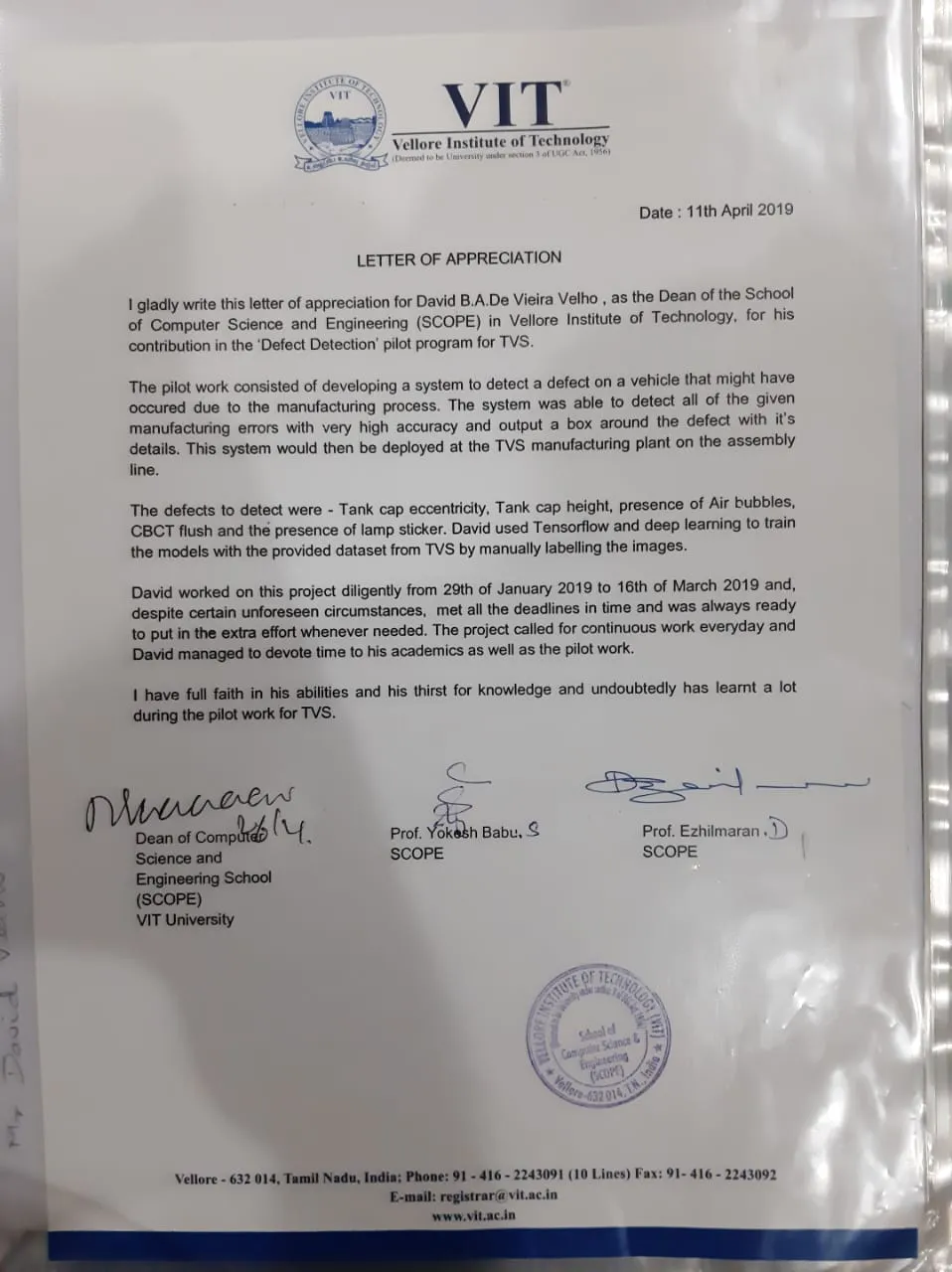 certificate