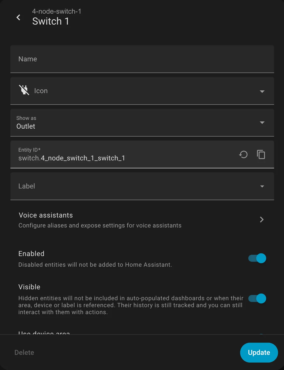 tuya device entity id